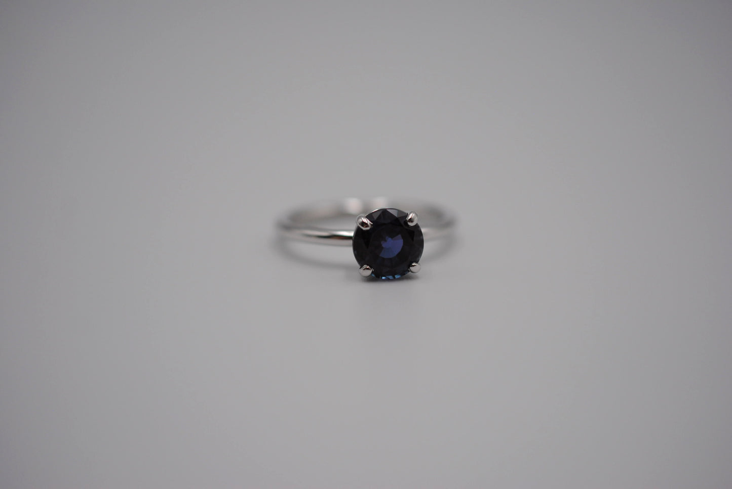 Alexandrite Ring: Round Cut, White Gold, Prong Setting