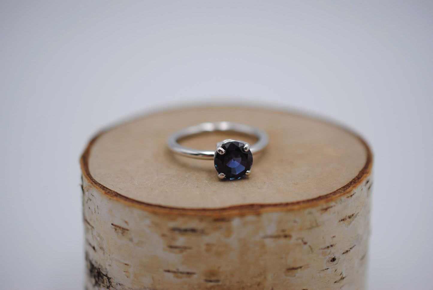 Alexandrite Ring: Round Cut, White Gold, Prong Setting