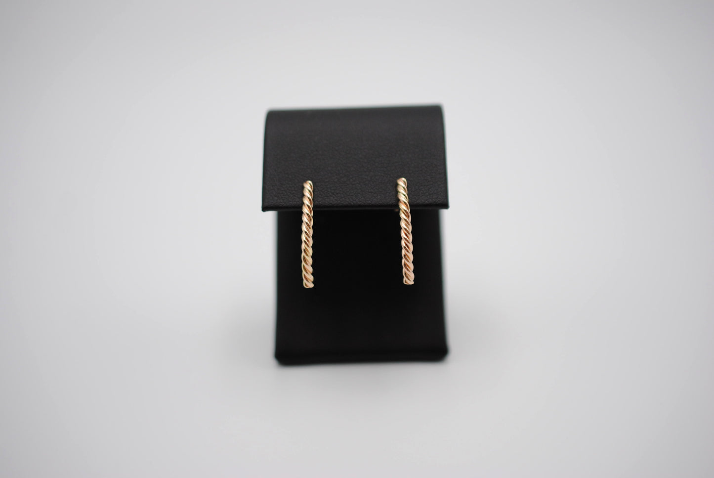 Post Earrings: Rope, Solid 14K Yellow Gold