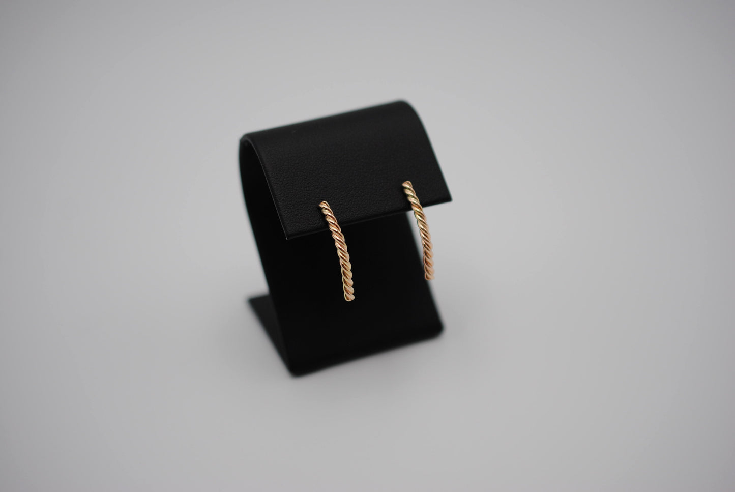 Post Earrings: Rope, Solid 14K Yellow Gold
