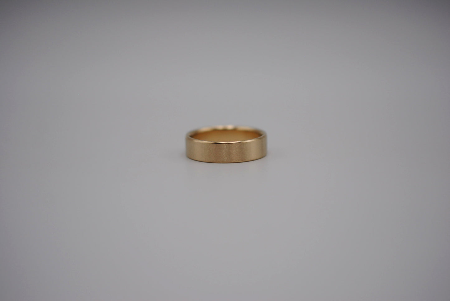 Ring Band: Brushed Texture, Yellow Gold, 5mm Width