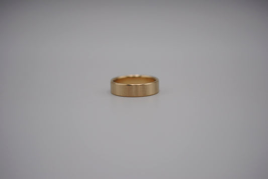 Ring Band: Brushed Texture, Yellow Gold, 5mm Width