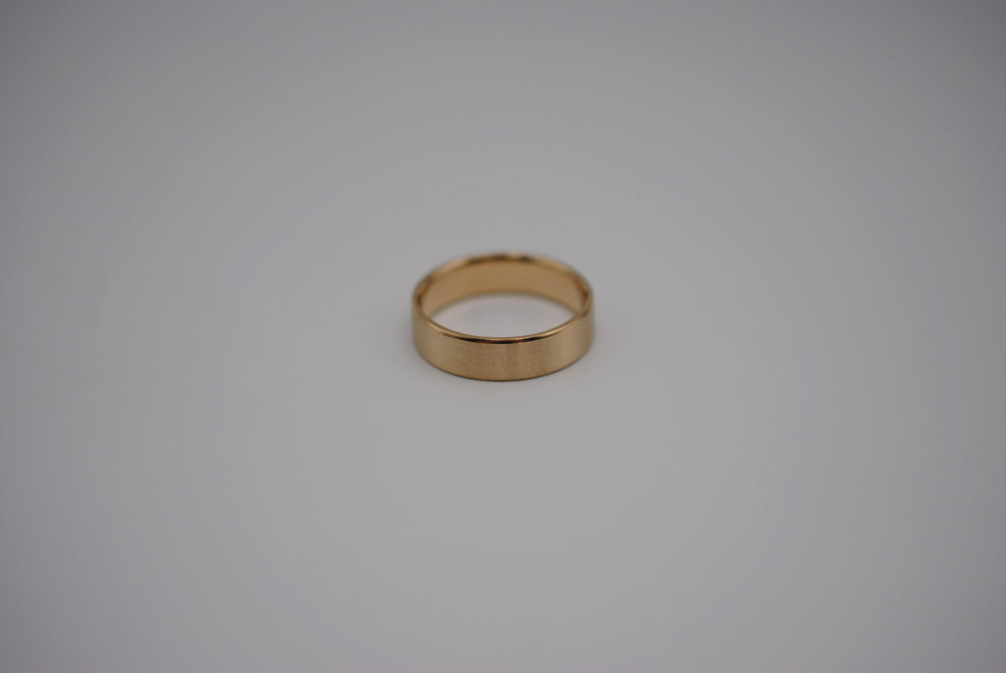 Ring Band: Brushed Texture, Yellow Gold, 5mm Width