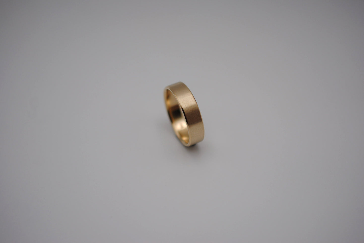 Ring Band: Brushed Texture, Yellow Gold, 5mm Width