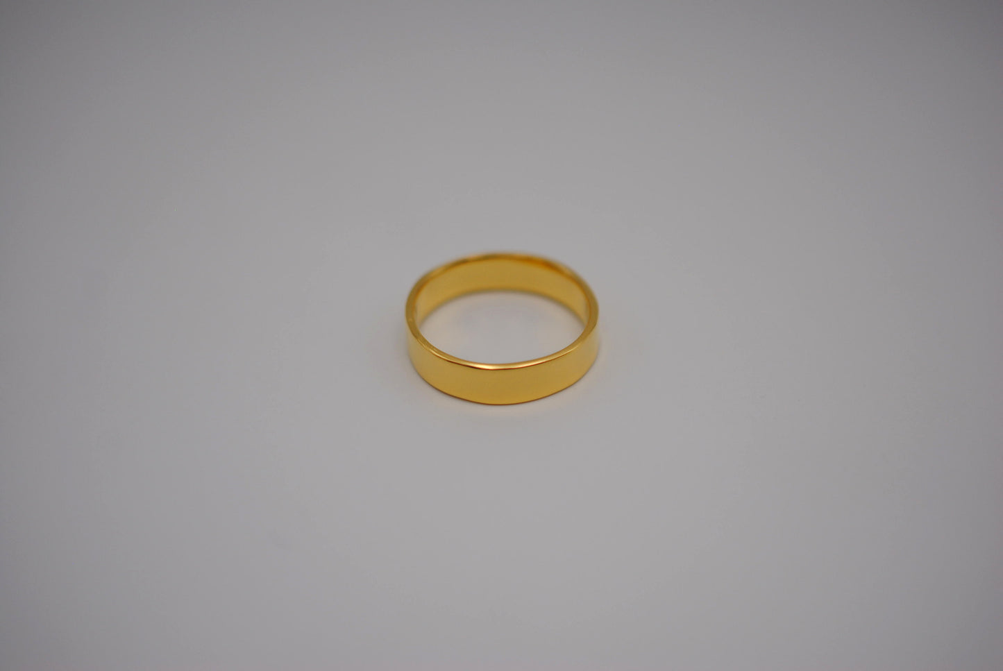 Ring Band: High Polish, Yellow Gold Finish, 5mm Wide