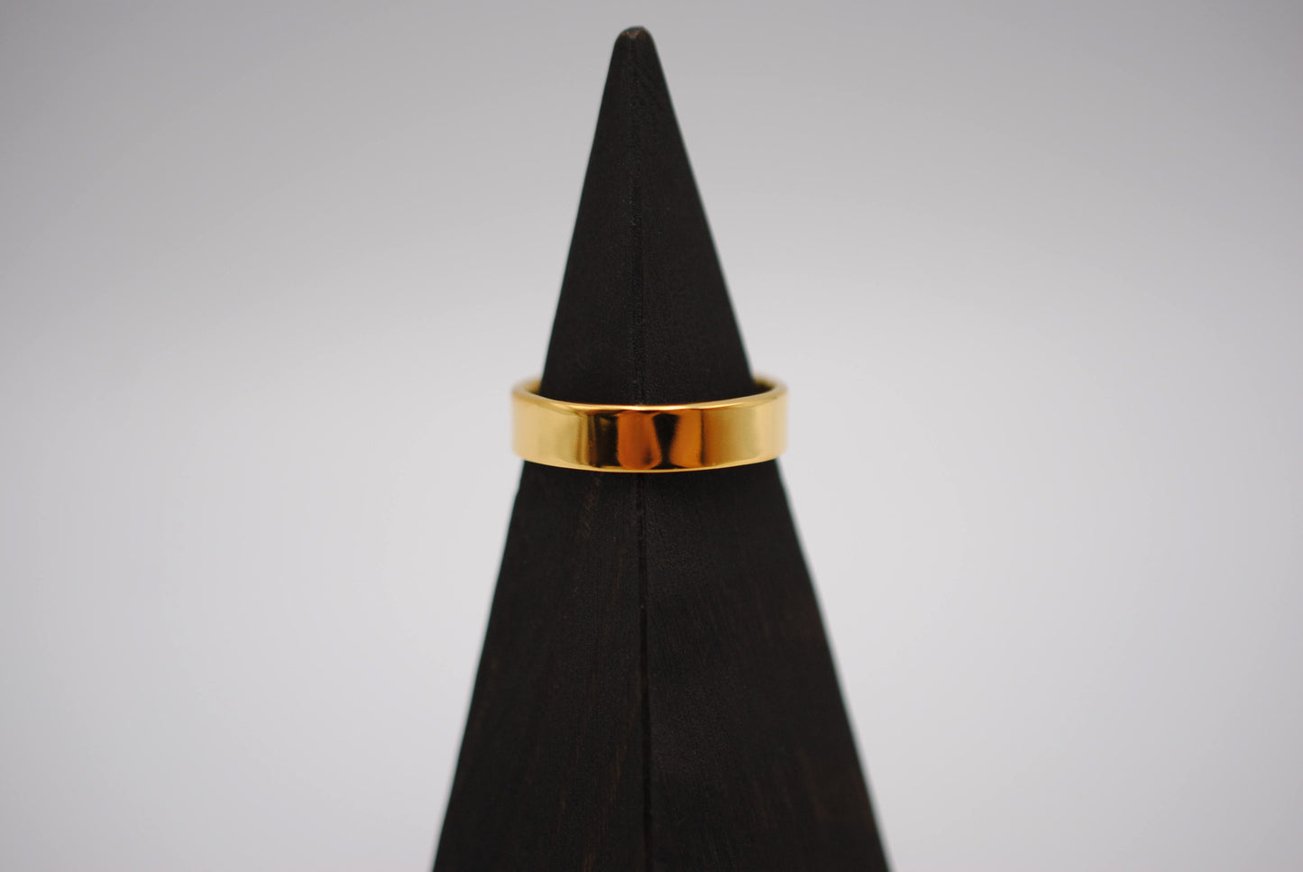 Ring Band: High Polish, Yellow Gold Finish, 5mm Wide
