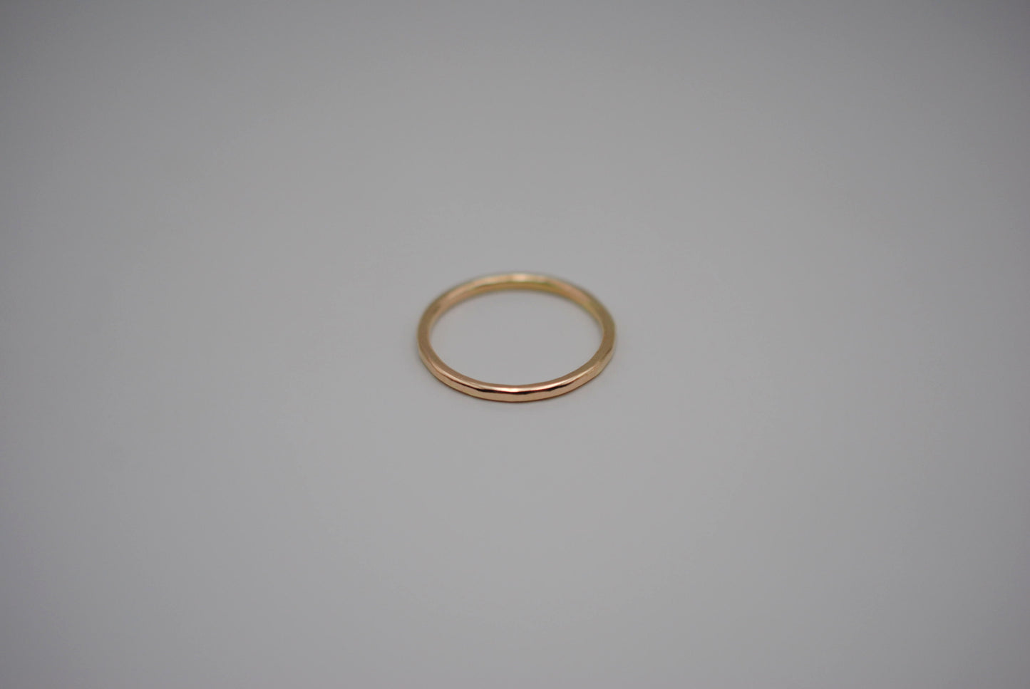 Stacking Ring: Hammered Texture, Yellow Gold, Medium Width