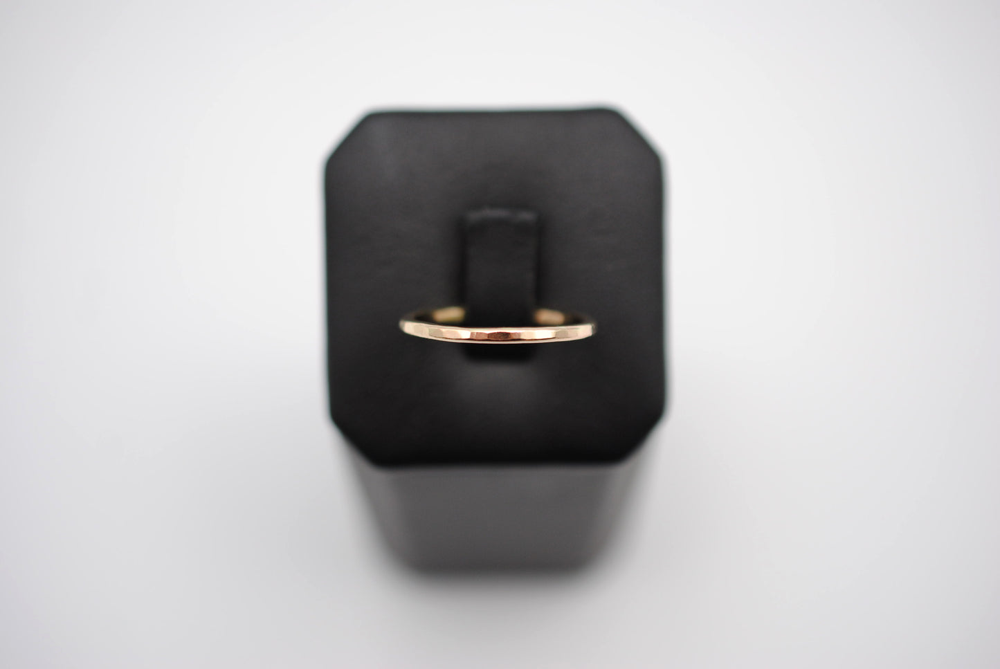 Stacking Ring: Hammered Texture, Yellow Gold, Medium Width