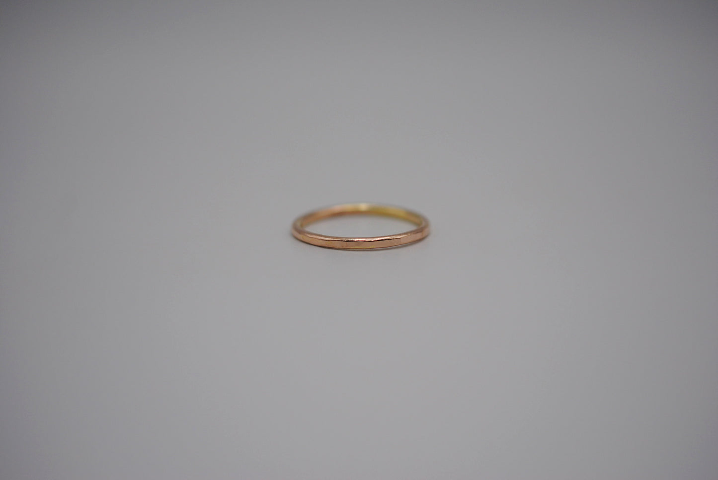 Stacking Ring: Hammered Texture, Rose Gold, Medium Width