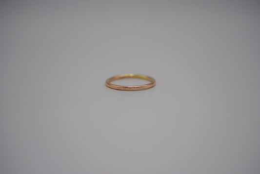 Stacking Ring: Hammered Texture, Rose Gold, Medium Width