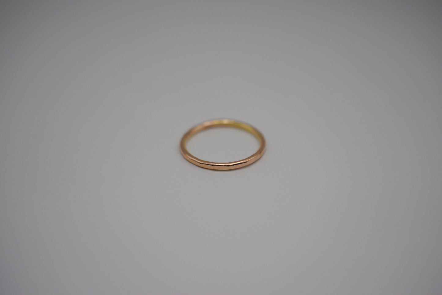Stacking Ring: Hammered Texture, Rose Gold, Medium Width