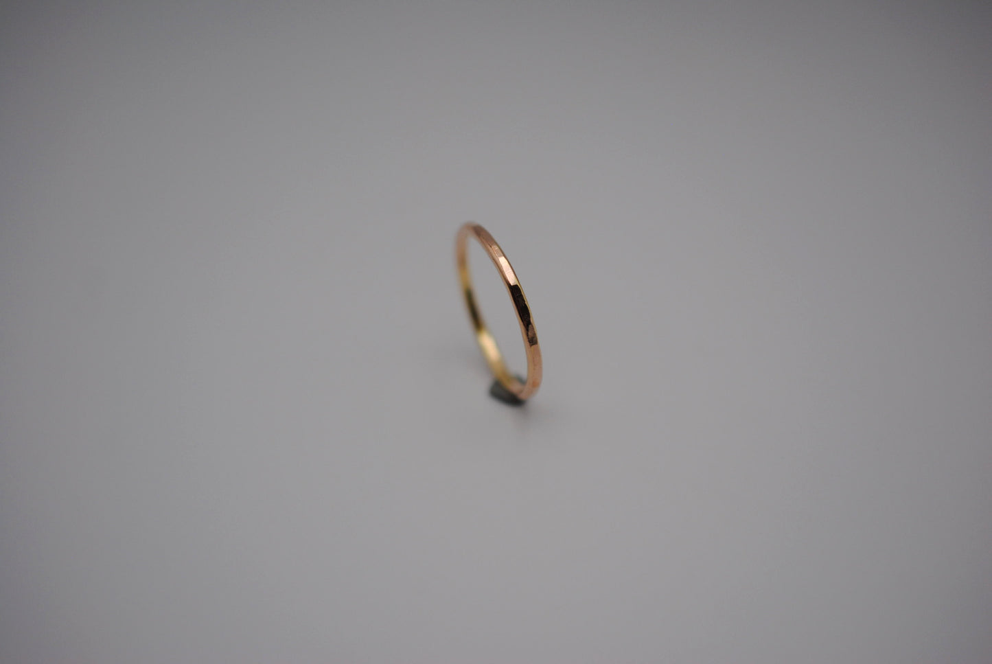 Stacking Ring: Hammered Texture, Rose Gold, Medium Width