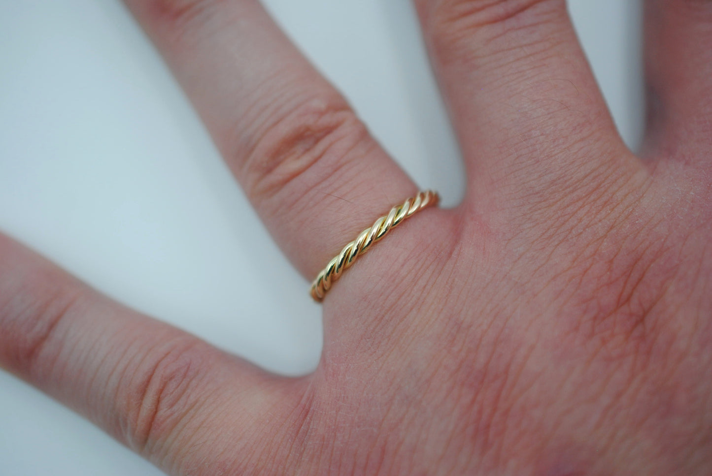 Stacking Ring: Rope and Yellow Gold