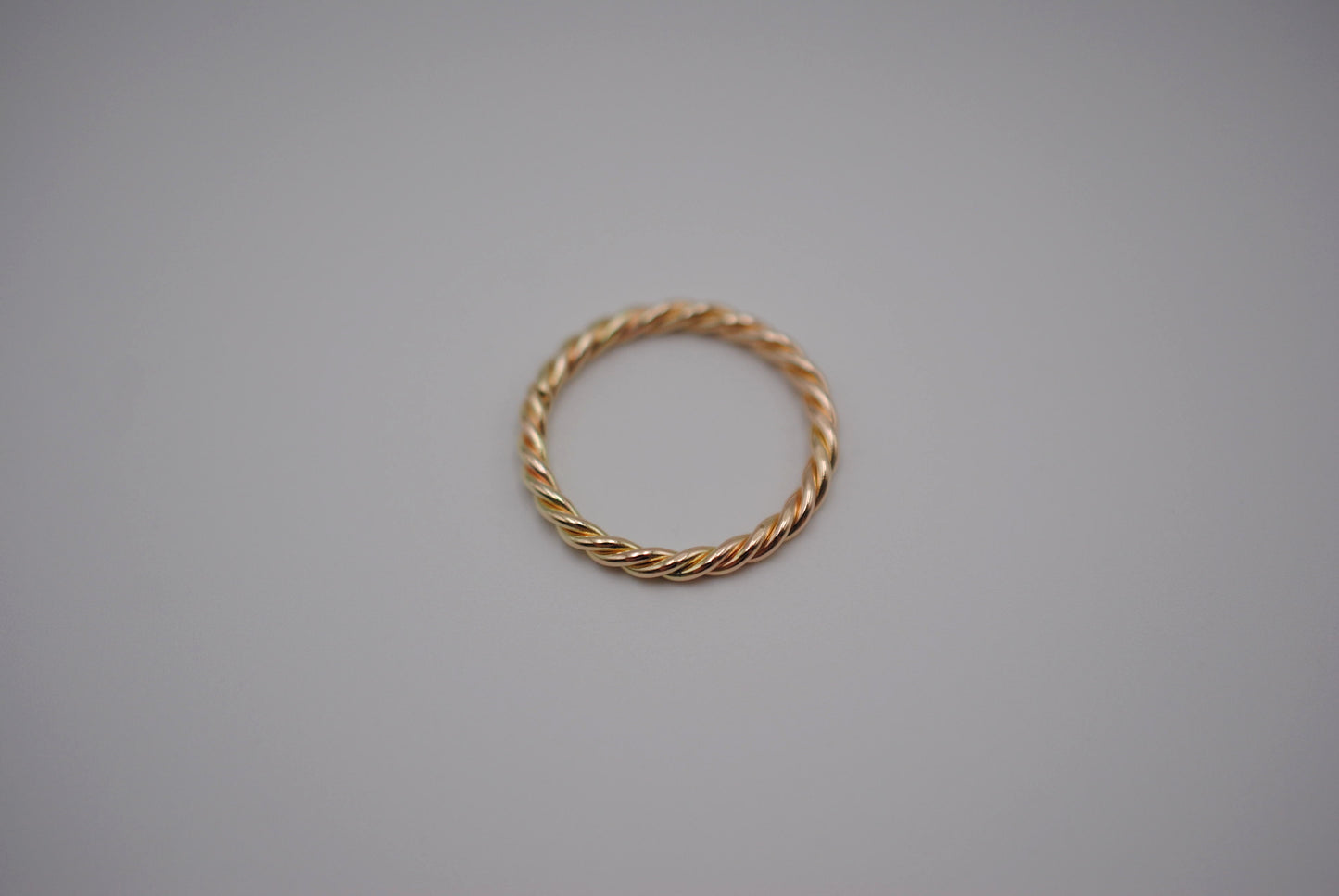 Stacking Ring: Rope and Yellow Gold
