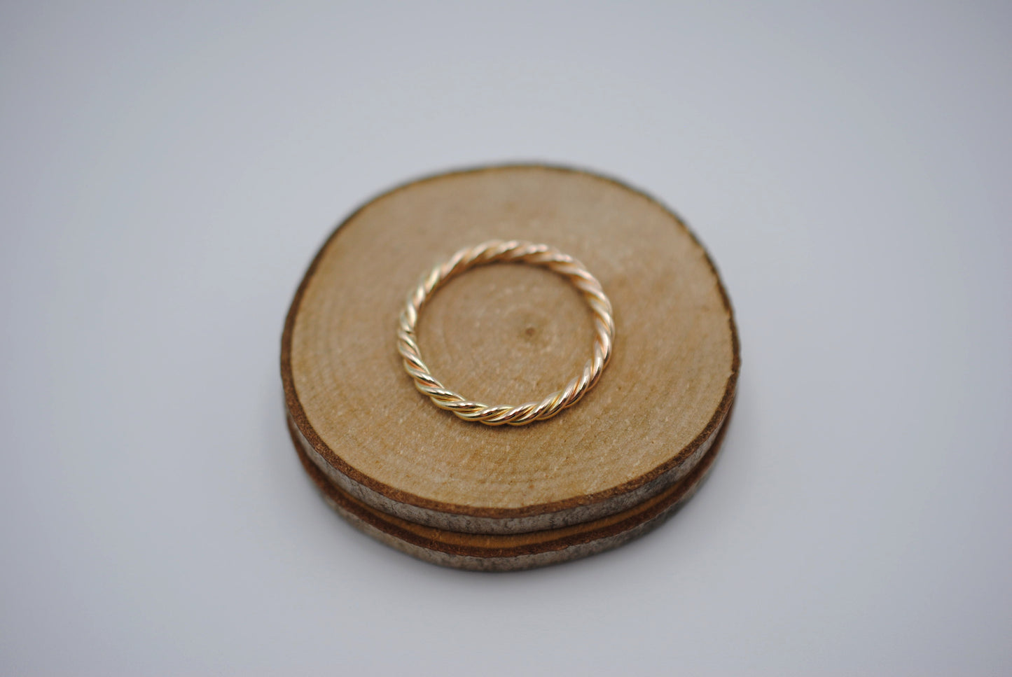 Stacking Ring: Rope and Yellow Gold