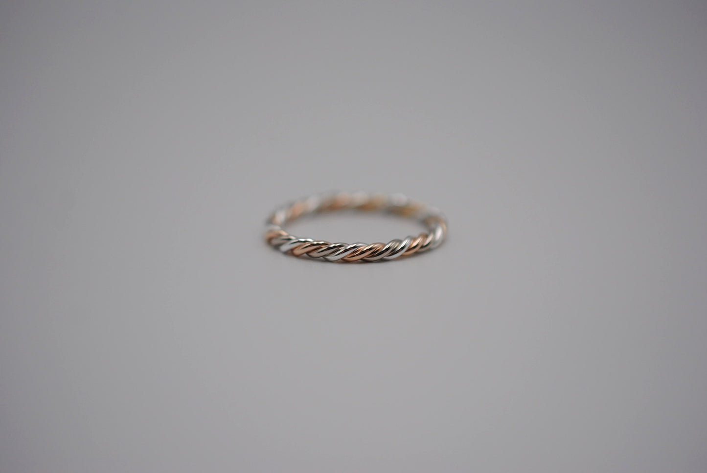Stacking Ring: Rope, Mixed Metals: Palladium White Gold, Rose Gold, Silver
