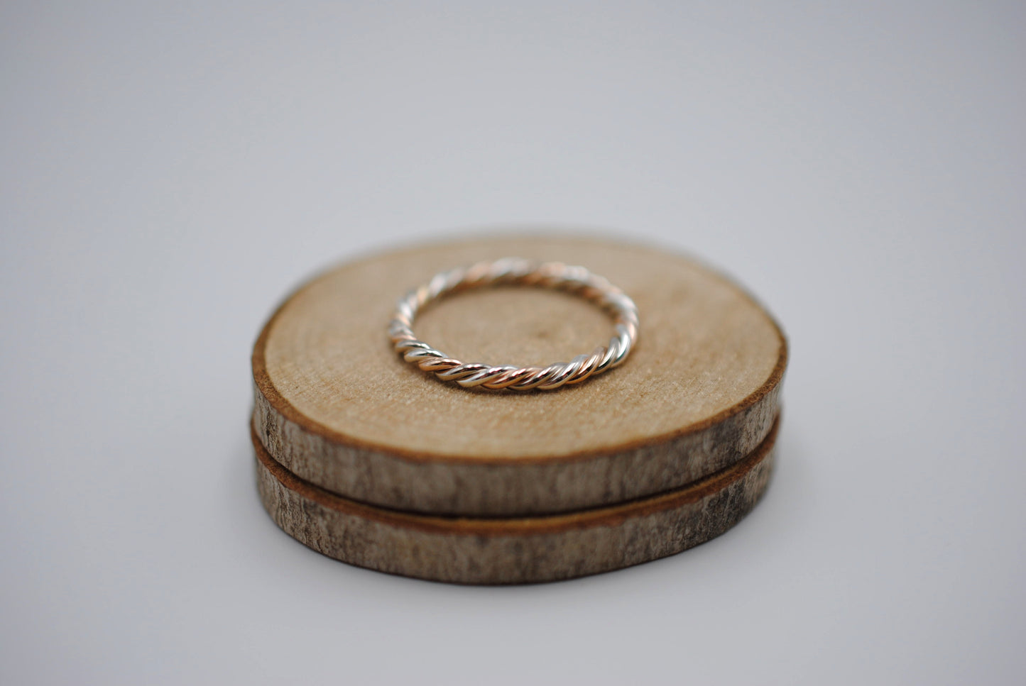 Stacking Ring: Rope, Mixed Metals: Palladium White Gold, Rose Gold, Silver