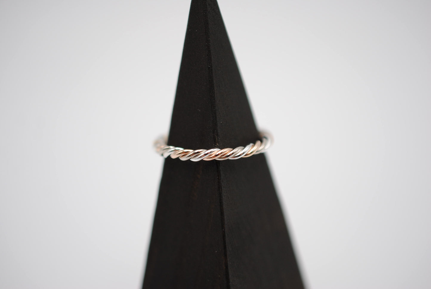 Stacking Ring: Rope, Mixed Metals: Palladium White Gold, Rose Gold, Silver