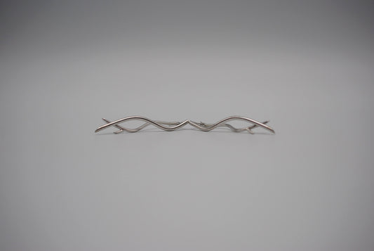 Branch Rhodium Dangle Earrings