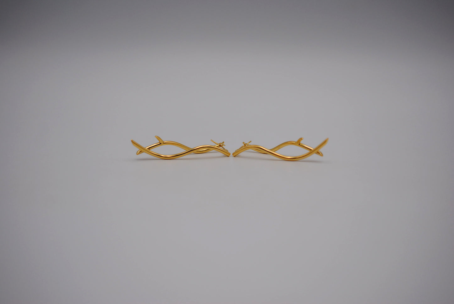 Branch Yellow Gold Dangle Earrings