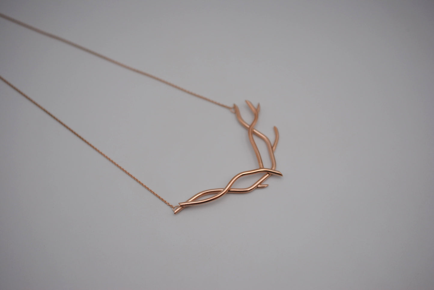 Branching Nest Rose Gold Roots Necklace