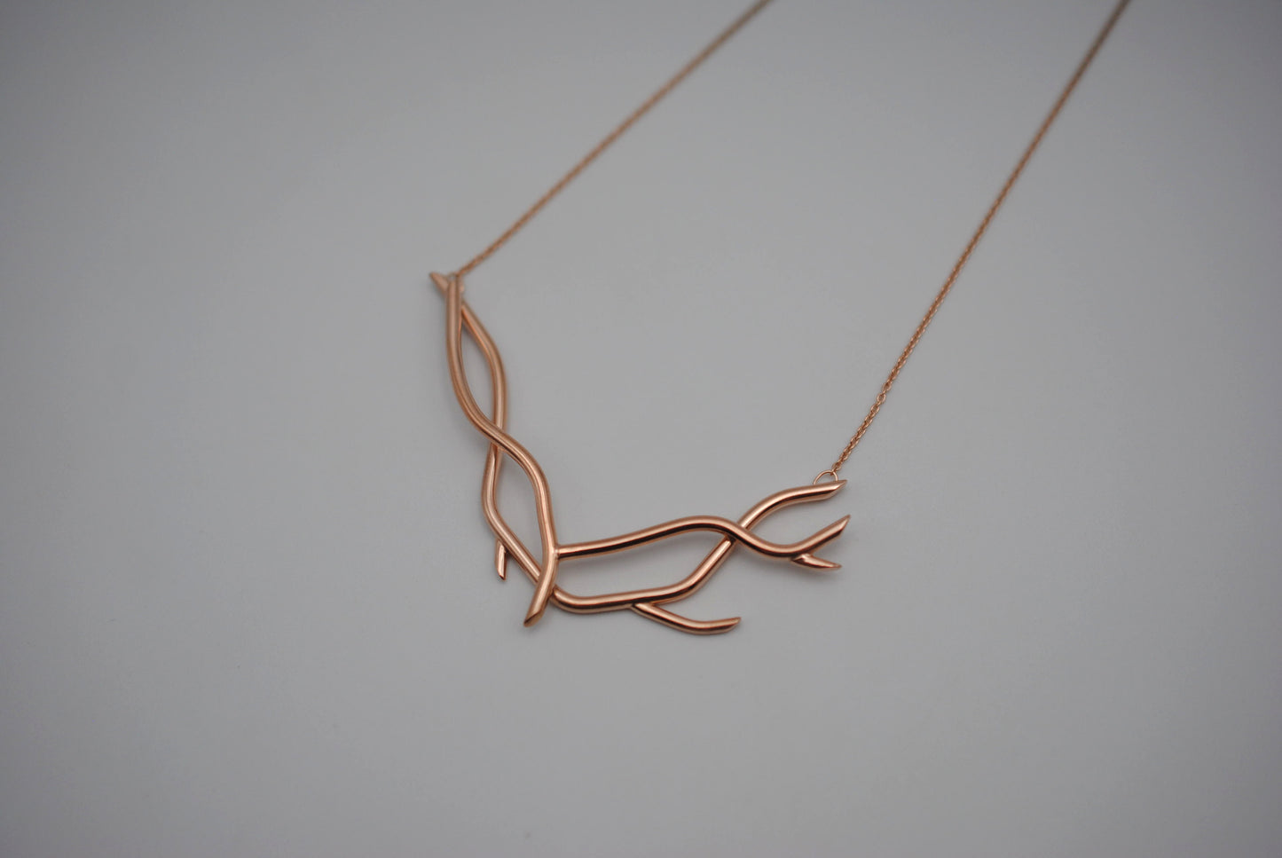 Branching Nest Rose Gold Roots Necklace