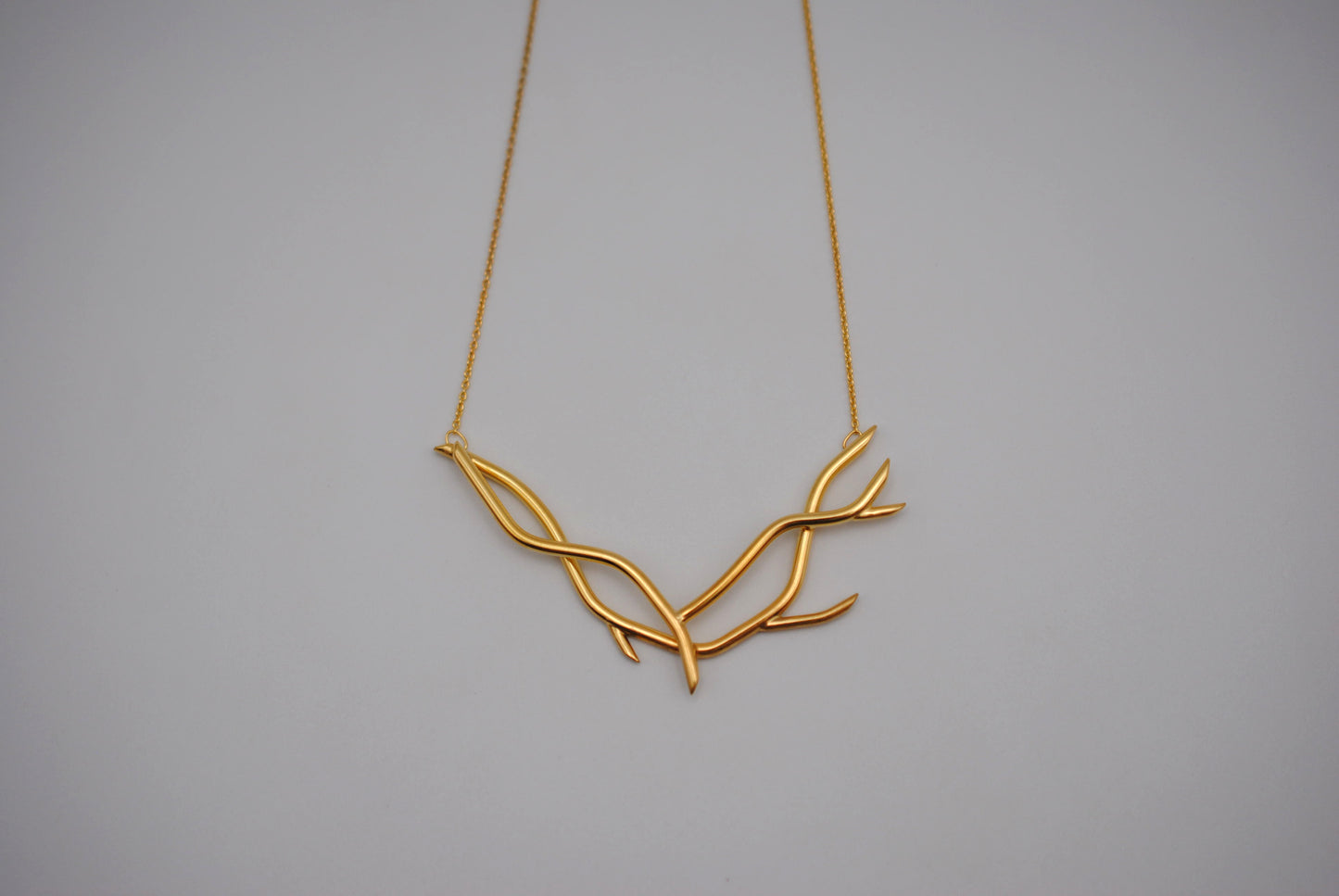 Branching Nest Yellow Gold Roots Necklace