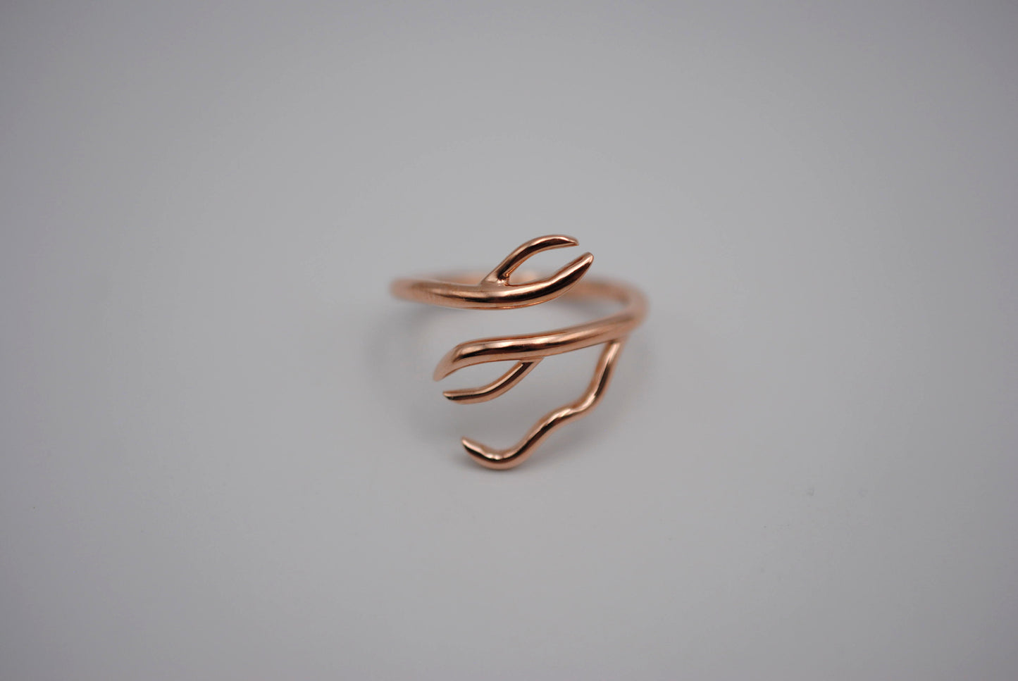 Branching Rose Gold Roots Ring