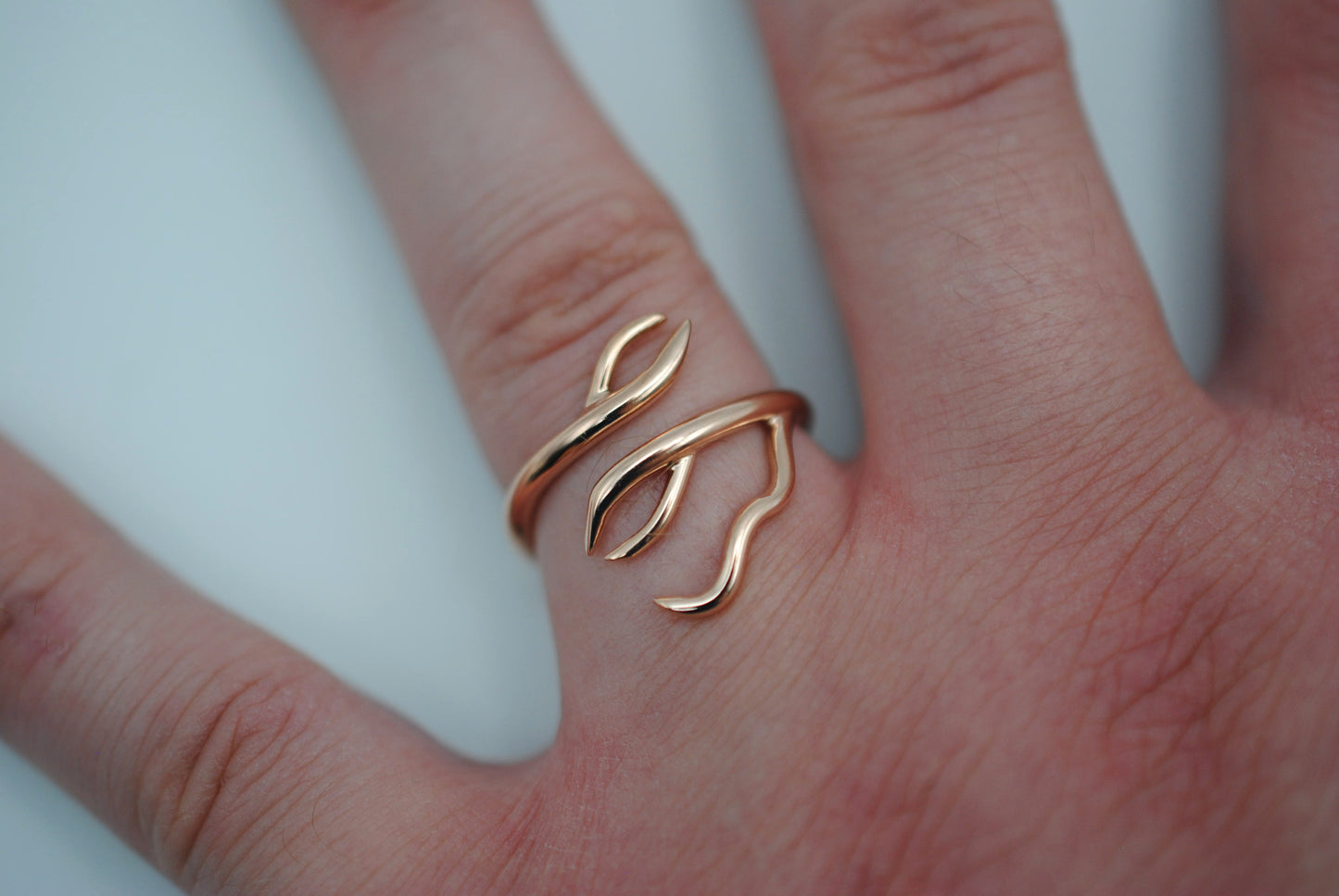 Branching Rose Gold Roots Ring