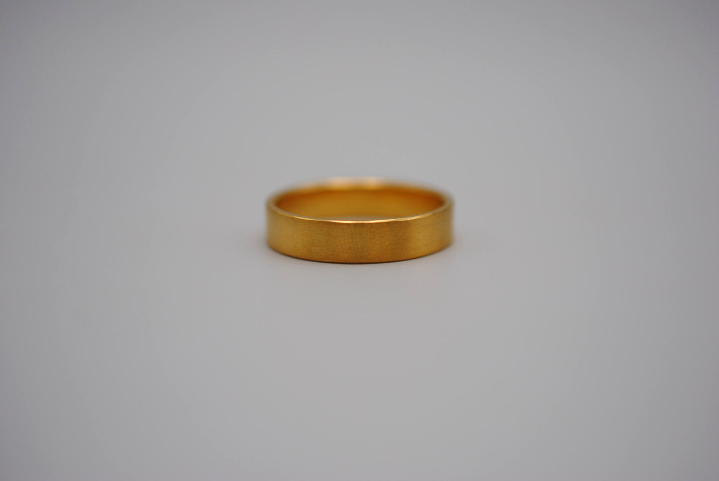 Ring Band: Brushed Texture, Yellow Gold Finish, 5mm Wide