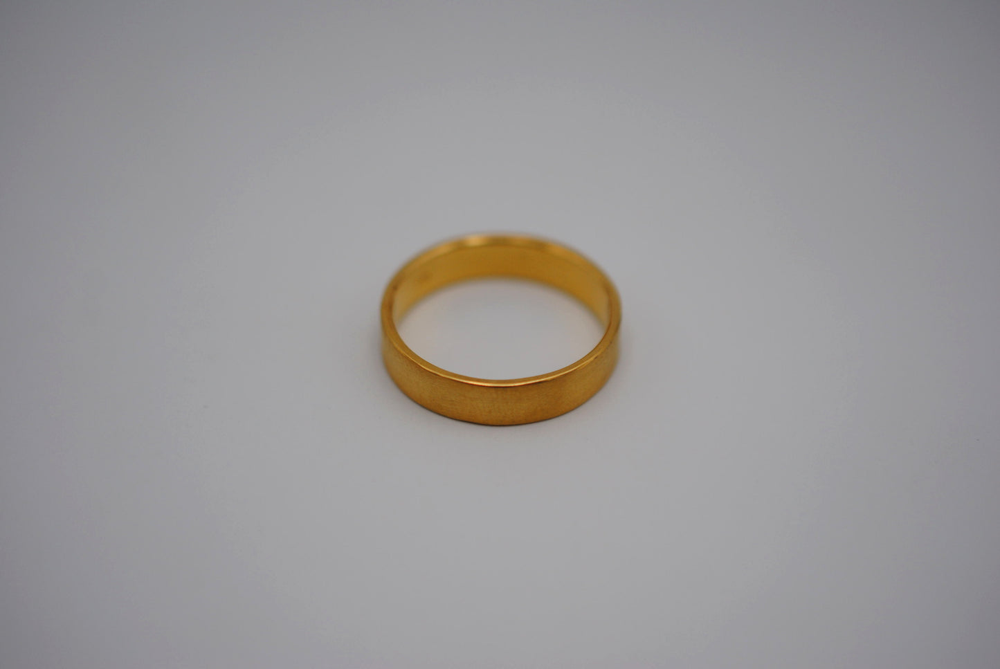 Ring Band: Brushed Texture, Yellow Gold Finish, 5mm Wide