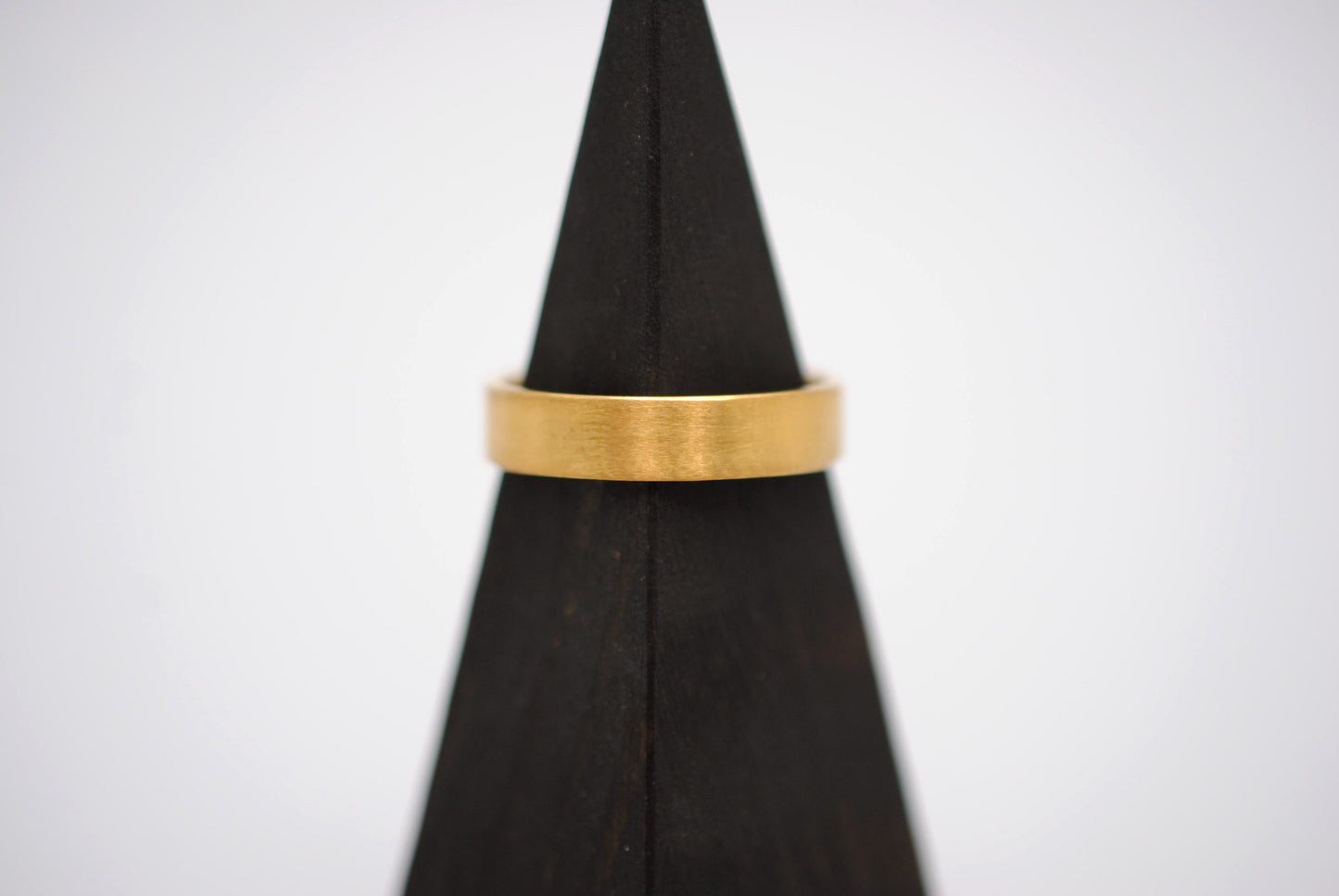 Ring Band: Brushed Texture, Yellow Gold Finish, 5mm Wide