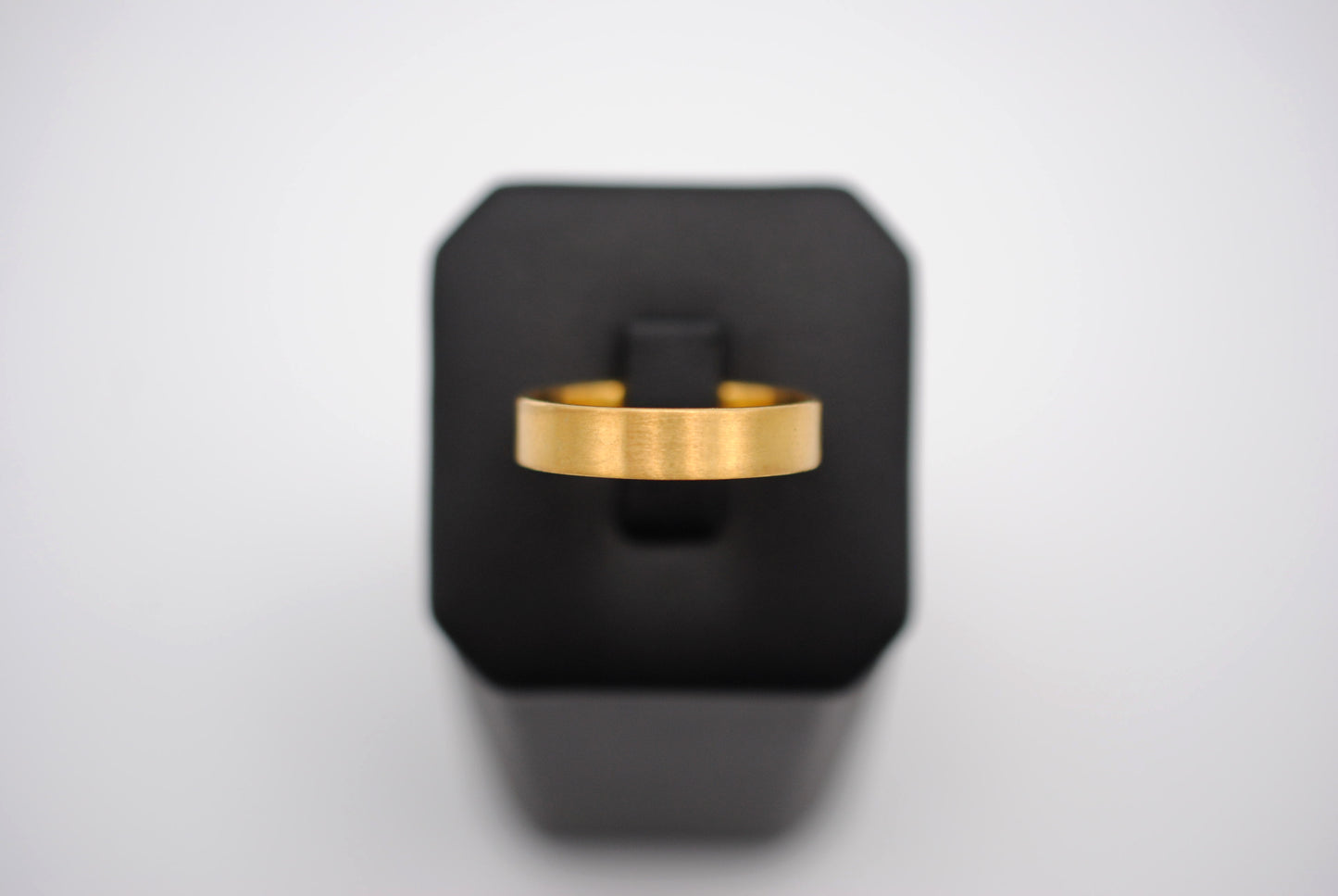 Ring Band: Brushed Texture, Yellow Gold Finish, 5mm Wide