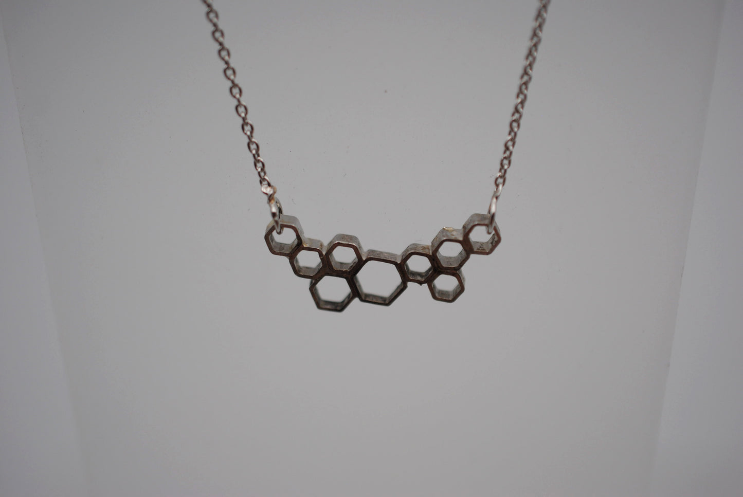Cascading Honeycomb Bar Necklace