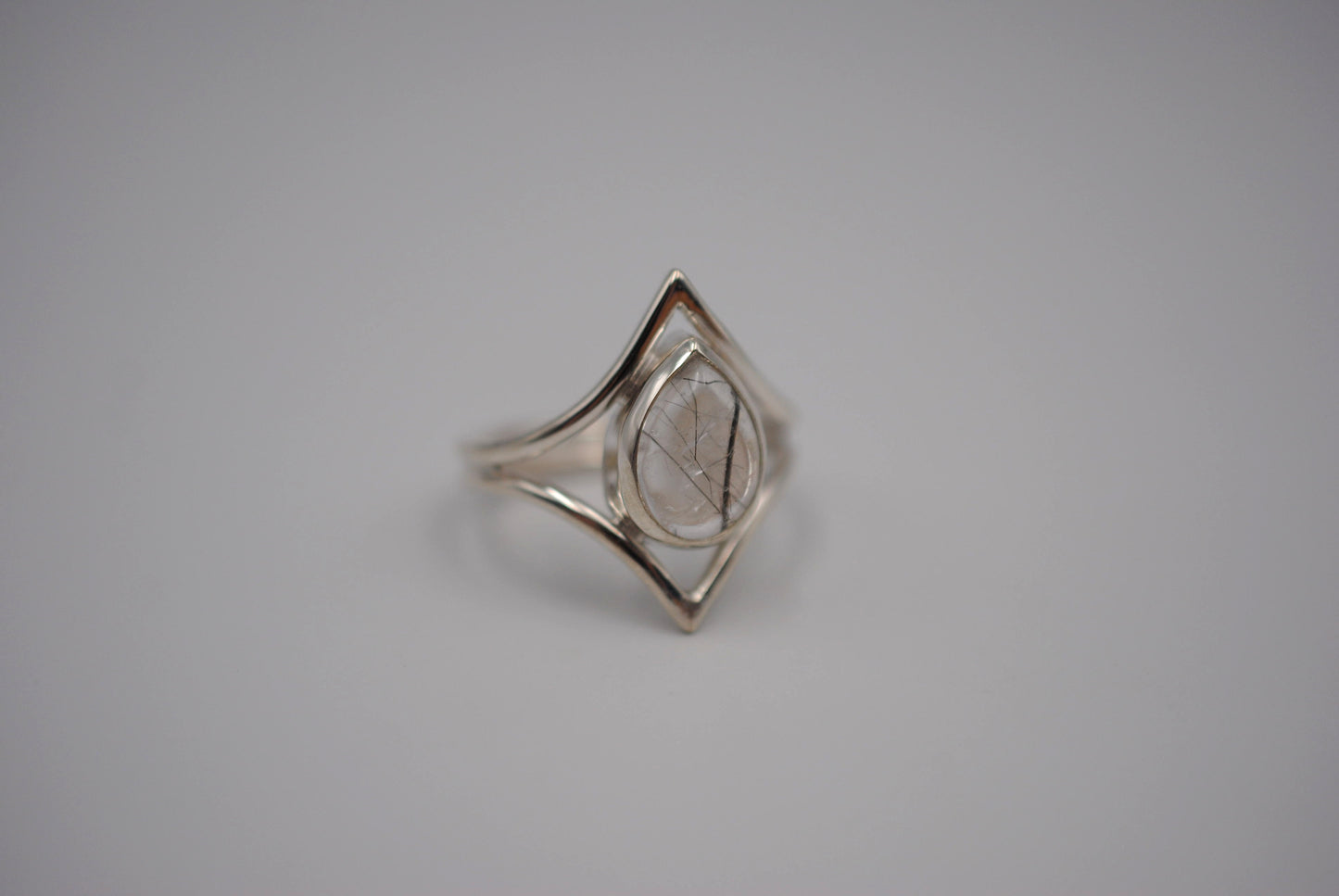 Chevron Rutilated Quartz Ring