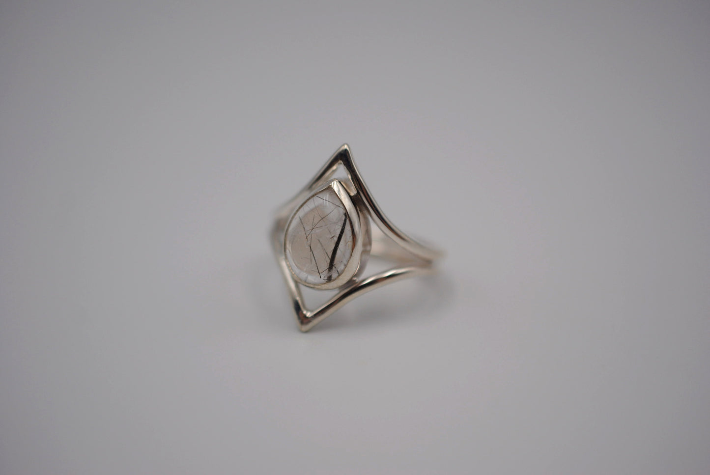 Chevron Rutilated Quartz Ring