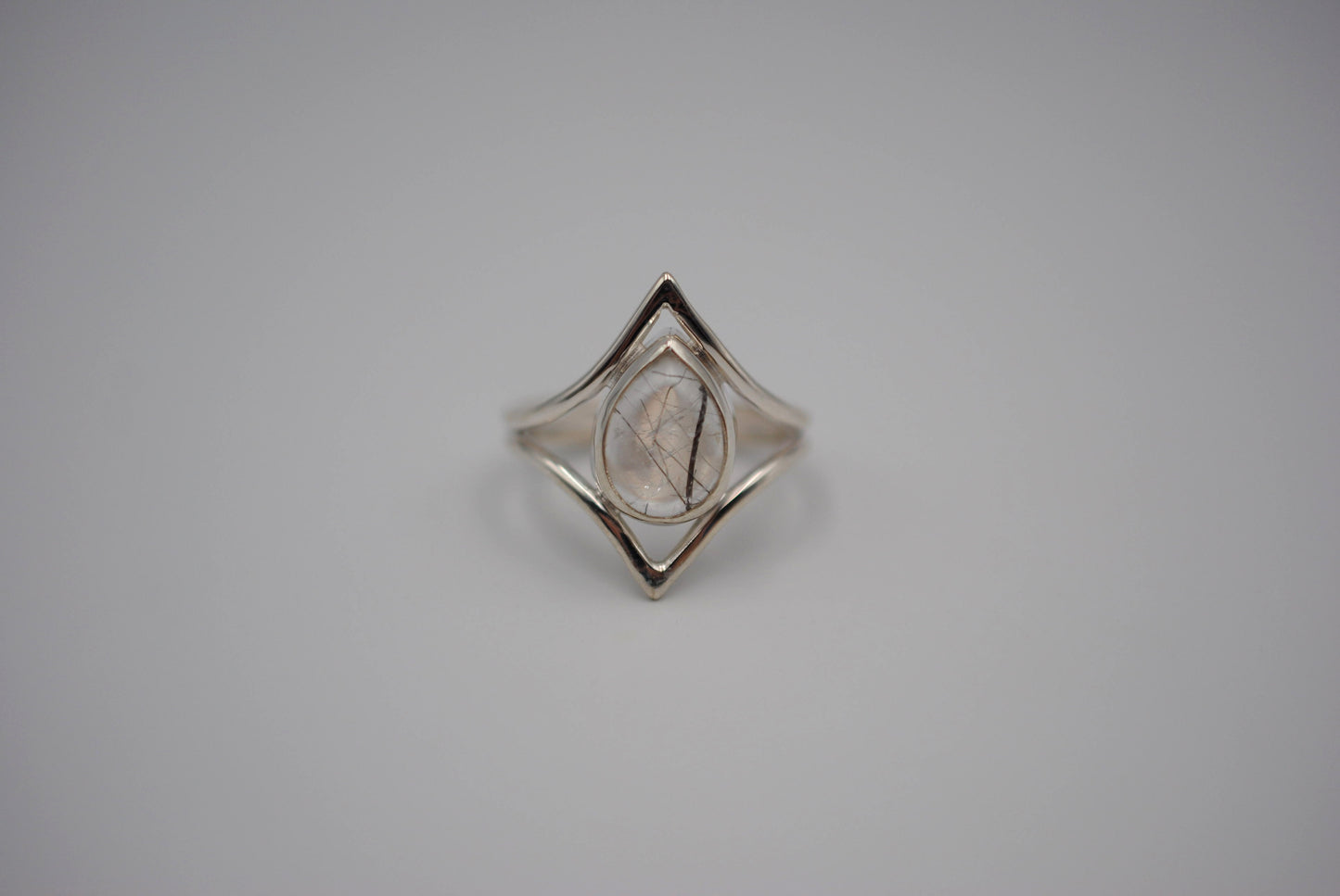Chevron Rutilated Quartz Ring