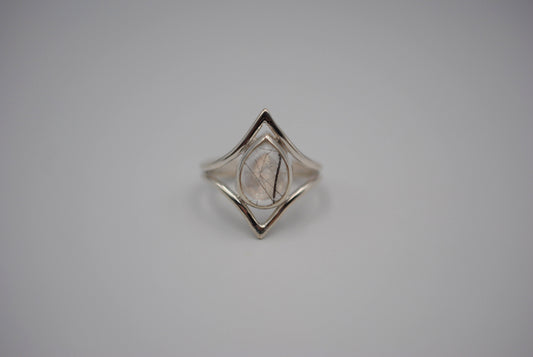 Chevron Rutilated Quartz Ring