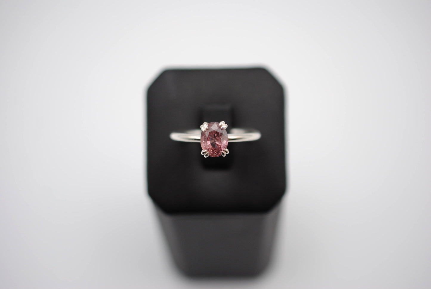 Malaia Garnet Ring: Oval, Silver, High Polished