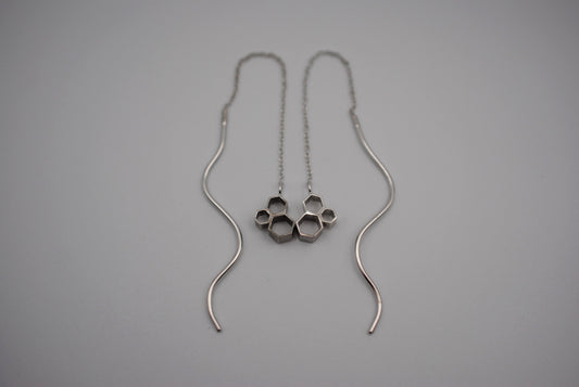 Honeycomb Root Threader Earrings