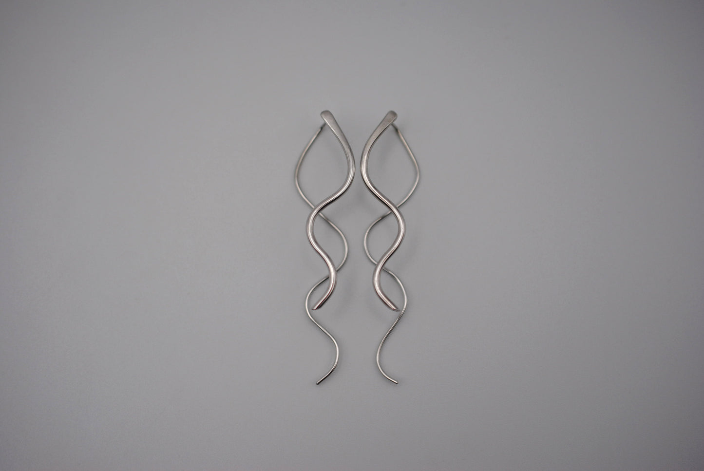 Infinity Rhodium Roots Dangle Earrings