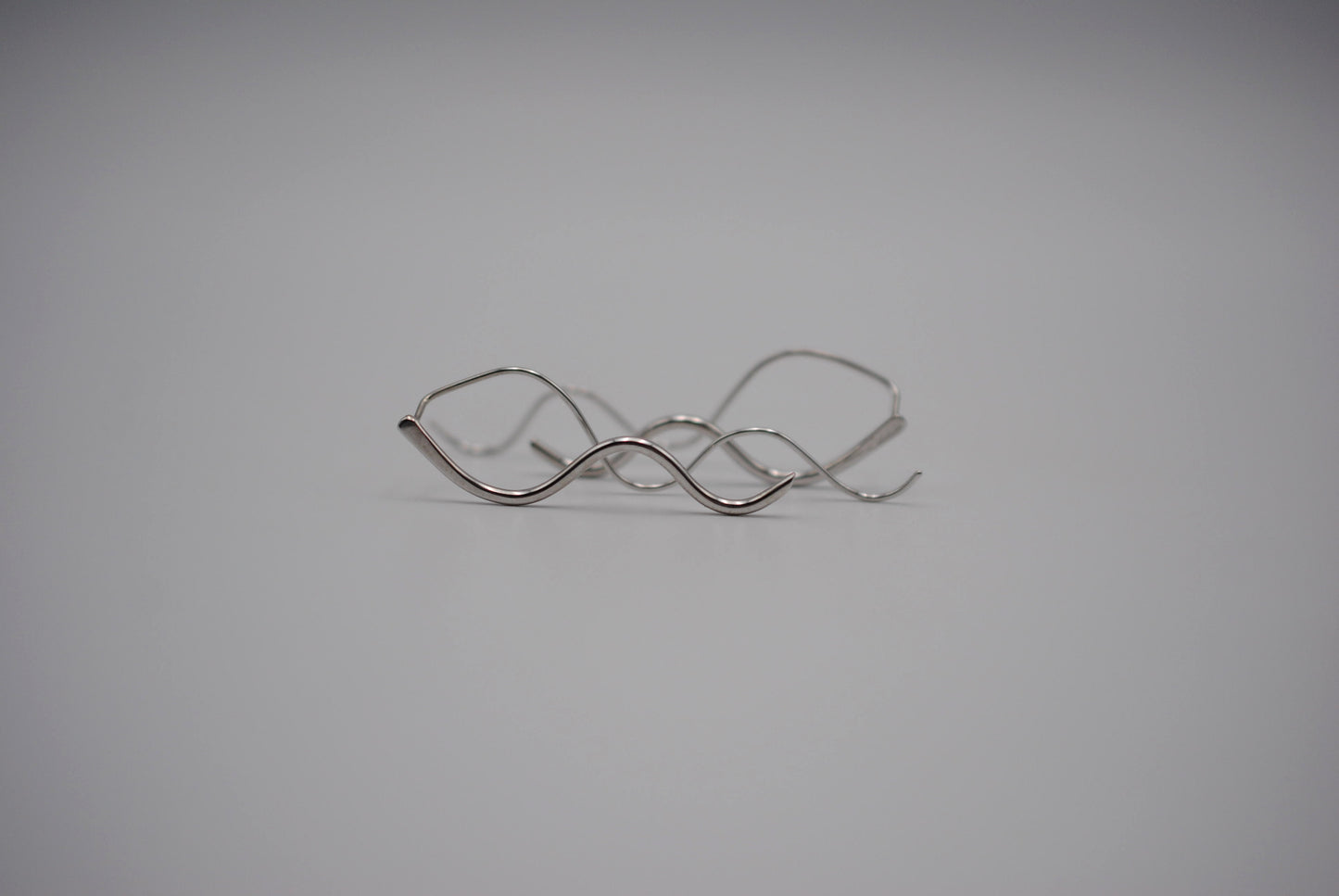 Infinity Rhodium Roots Dangle Earrings