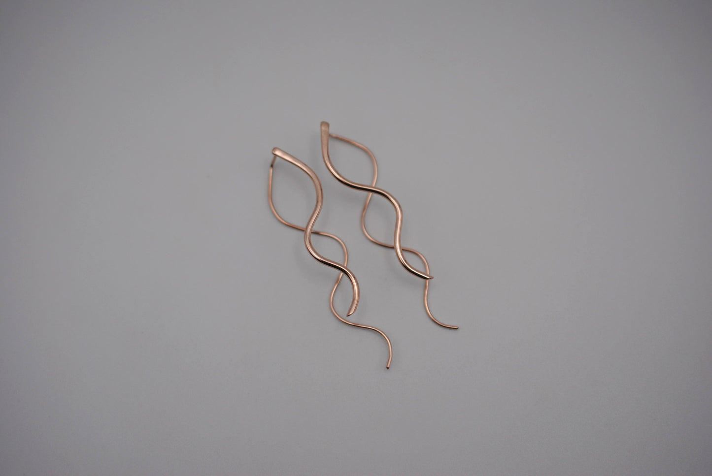 Infinity Rose Gold Roots Dangle Earrings