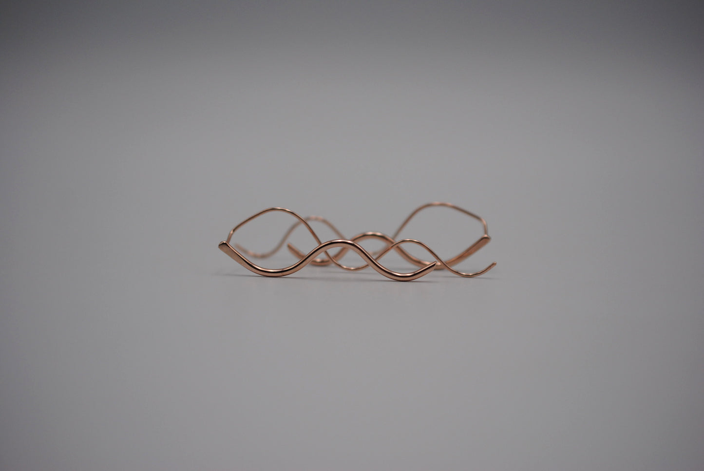 Infinity Rose Gold Roots Dangle Earrings