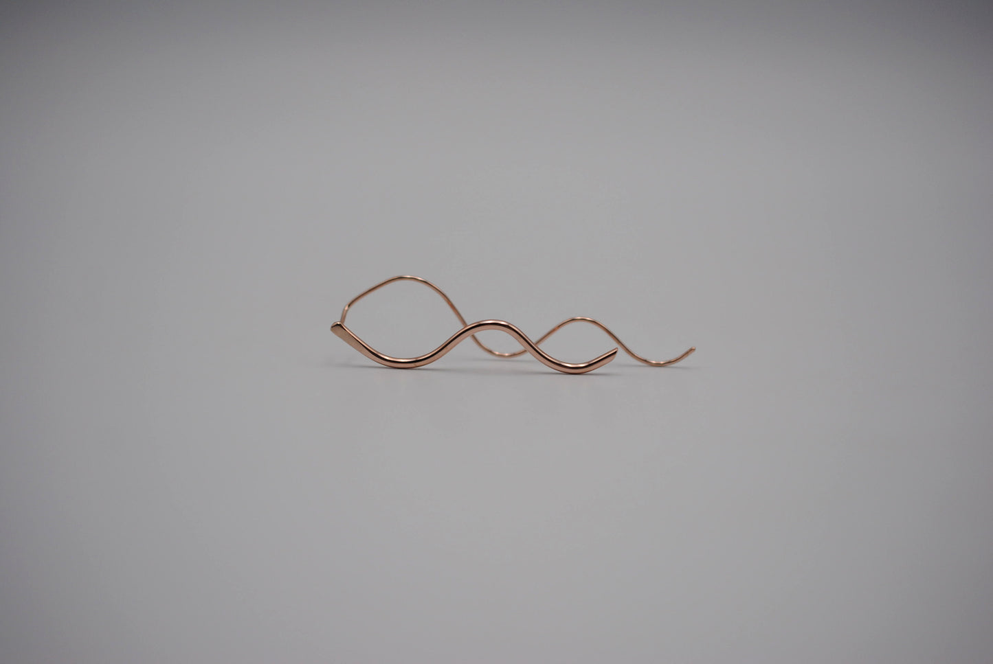 Infinity Rose Gold Roots Dangle Earrings