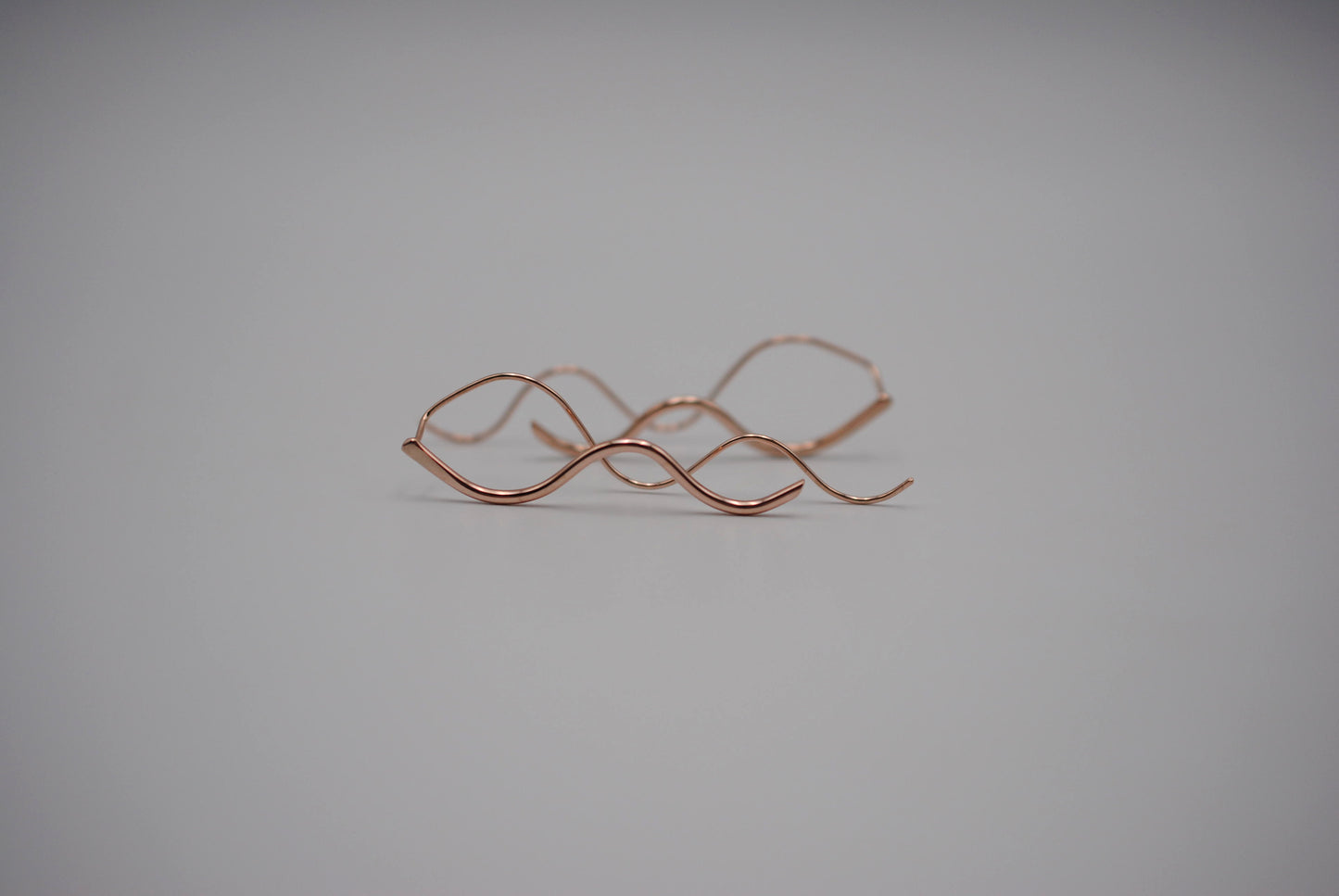 Infinity Rose Gold Roots Dangle Earrings