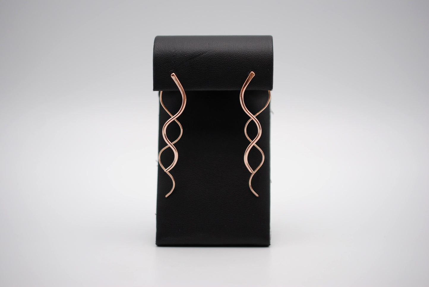 Infinity Rose Gold Roots Dangle Earrings