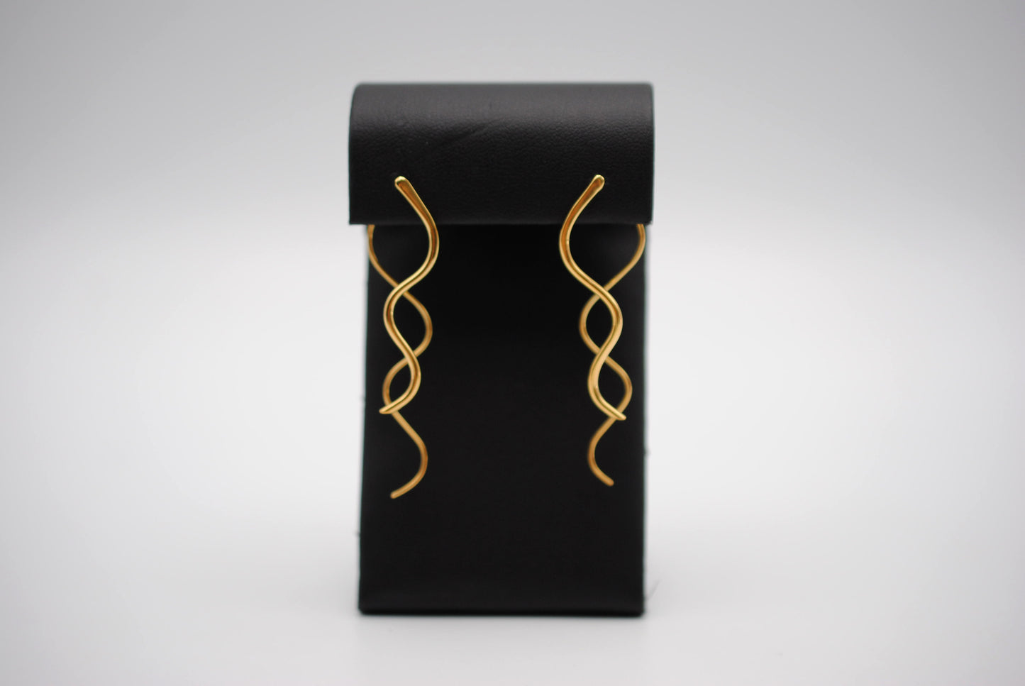 Infinity Yellow Gold Roots Dangle Earrings