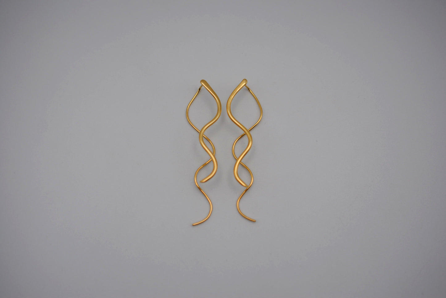 Infinity Yellow Gold Roots Dangle Earrings