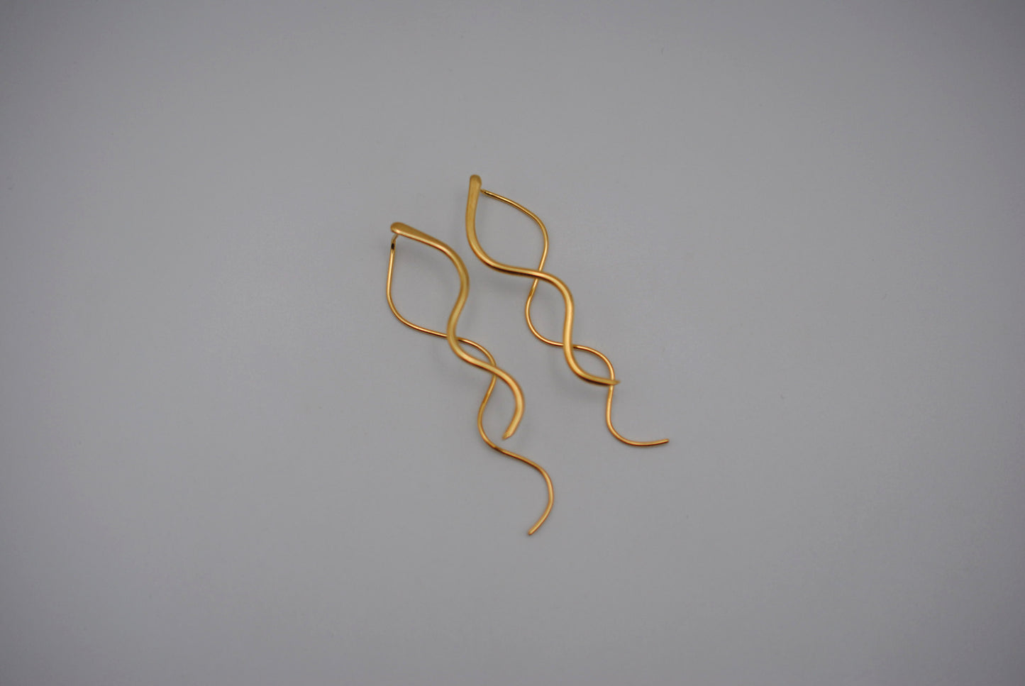 Infinity Yellow Gold Roots Dangle Earrings
